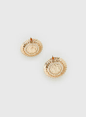 Sipriane Statement Earrings Gold / Turquoise
