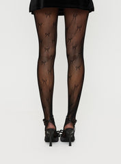 Nexus Bow Detail Stockings Black