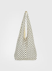 Sunday Sunrise Slouchy Bag White Polka Dot
