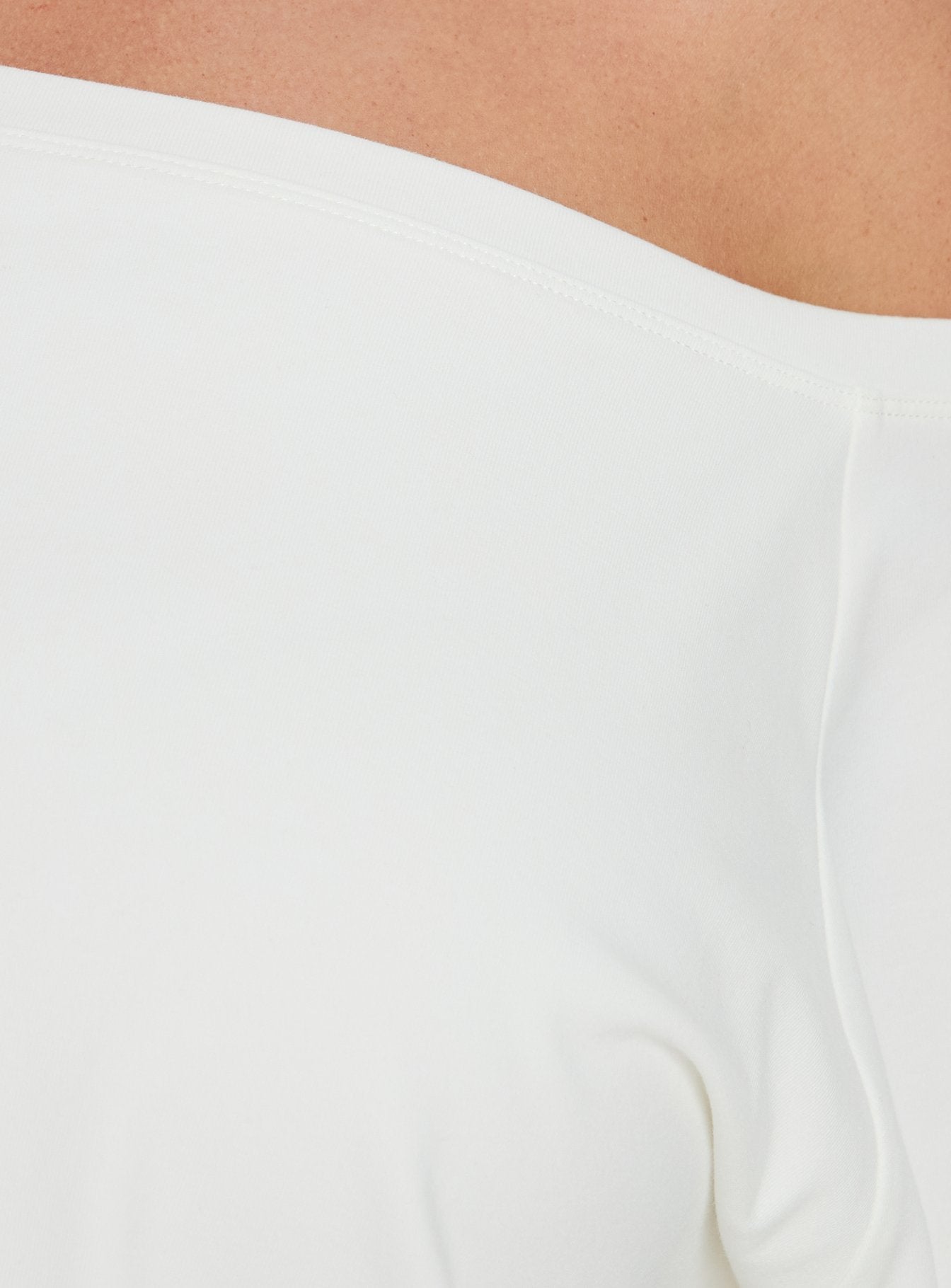 Icon Baby Off Shoulder Long Sleeve Top White Curve