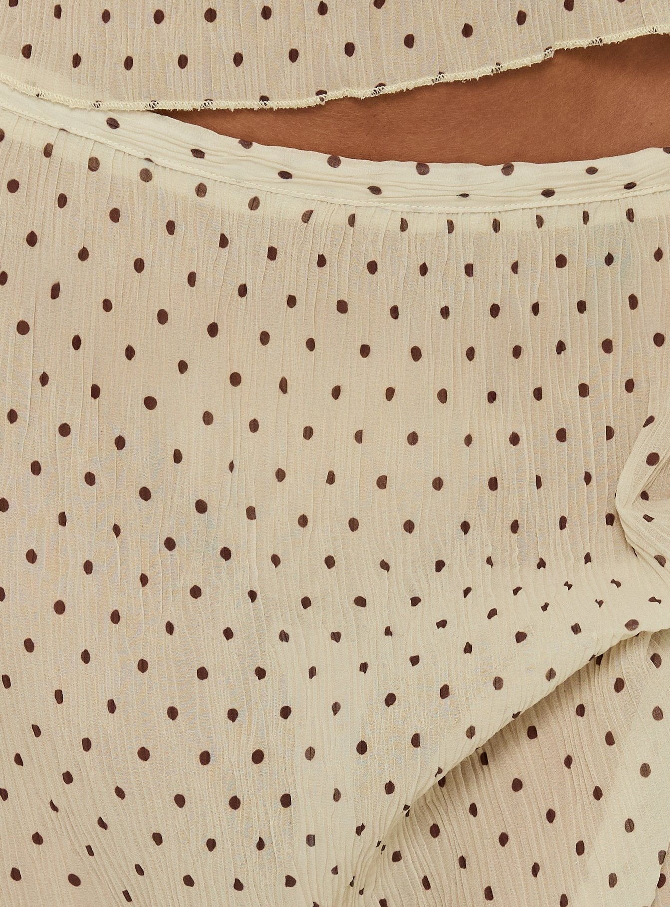 Ford Maxi Skirt Butter / Chocolate Polka Dot