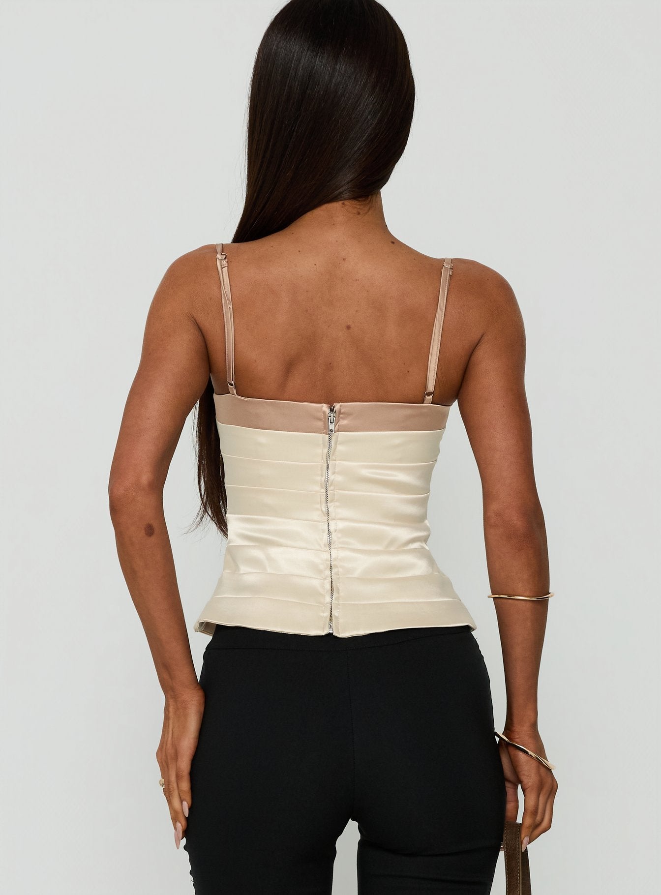 Geea Satin Bandage Top Cream