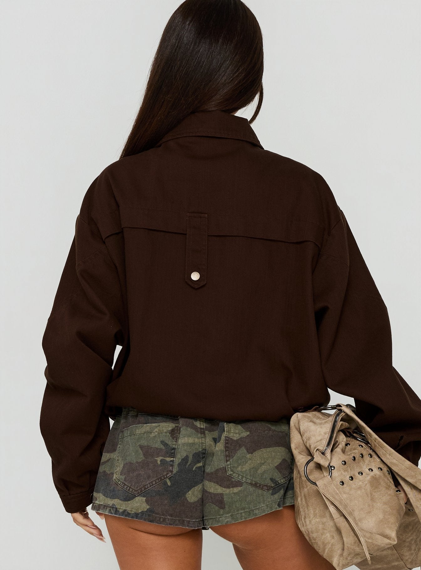 Jaxton Lightweight Denim Jacket Washed Brown