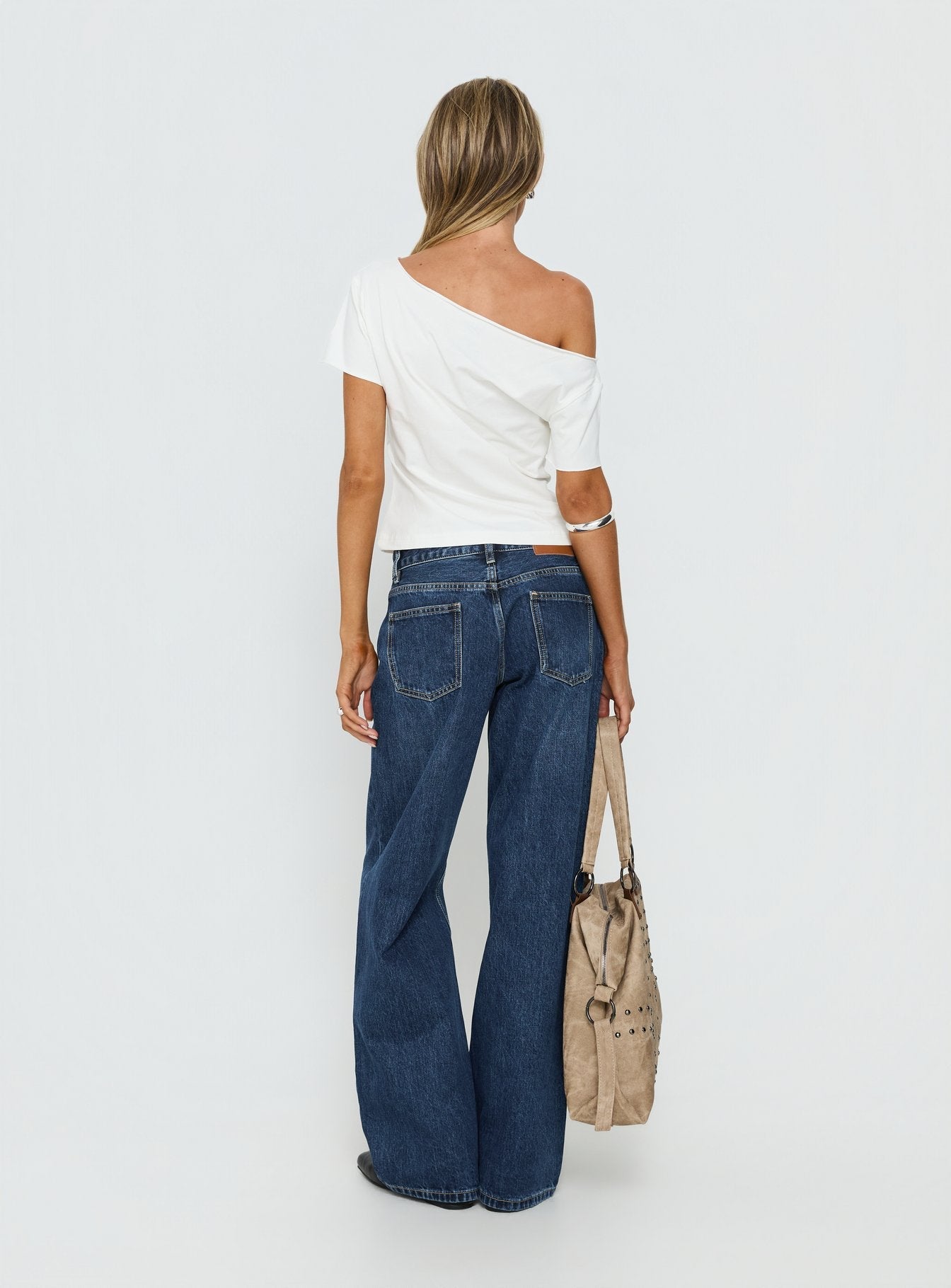 Serenitia Mid Rise Relaxed Jeans Dark Blue Wash