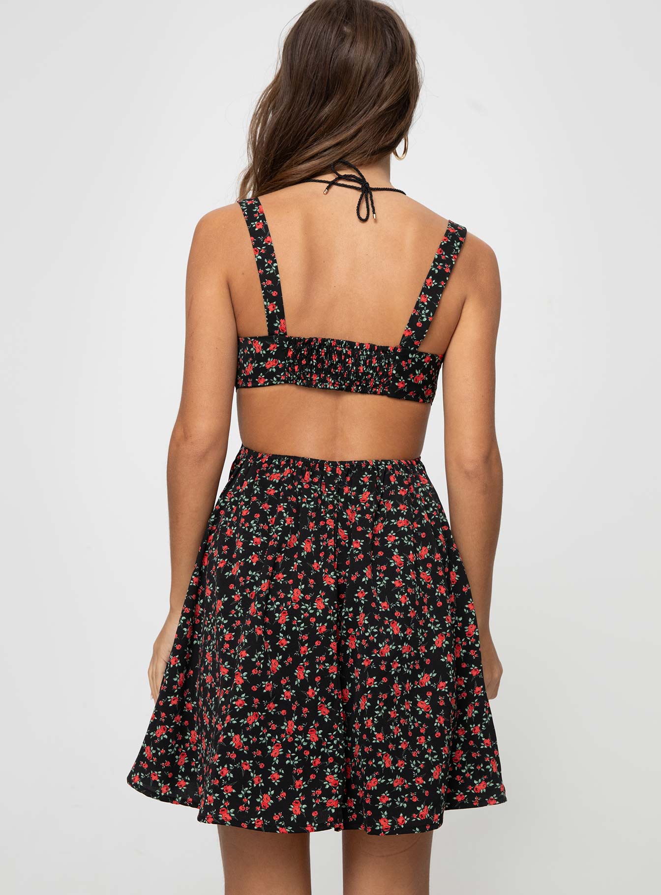 Khalia Mini Dress Black Floral