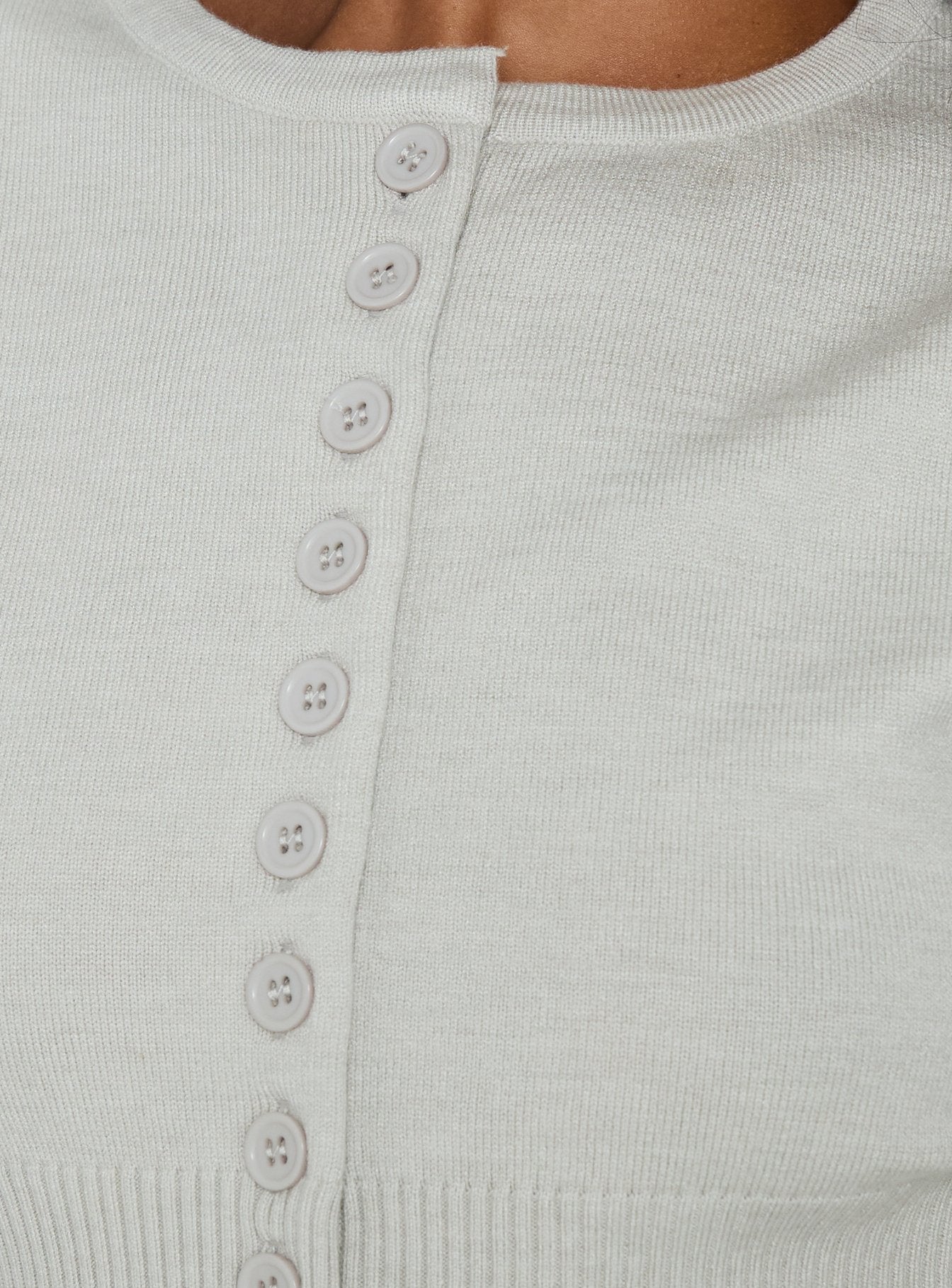 Emerina Cinched Button Down Cardigan Grey