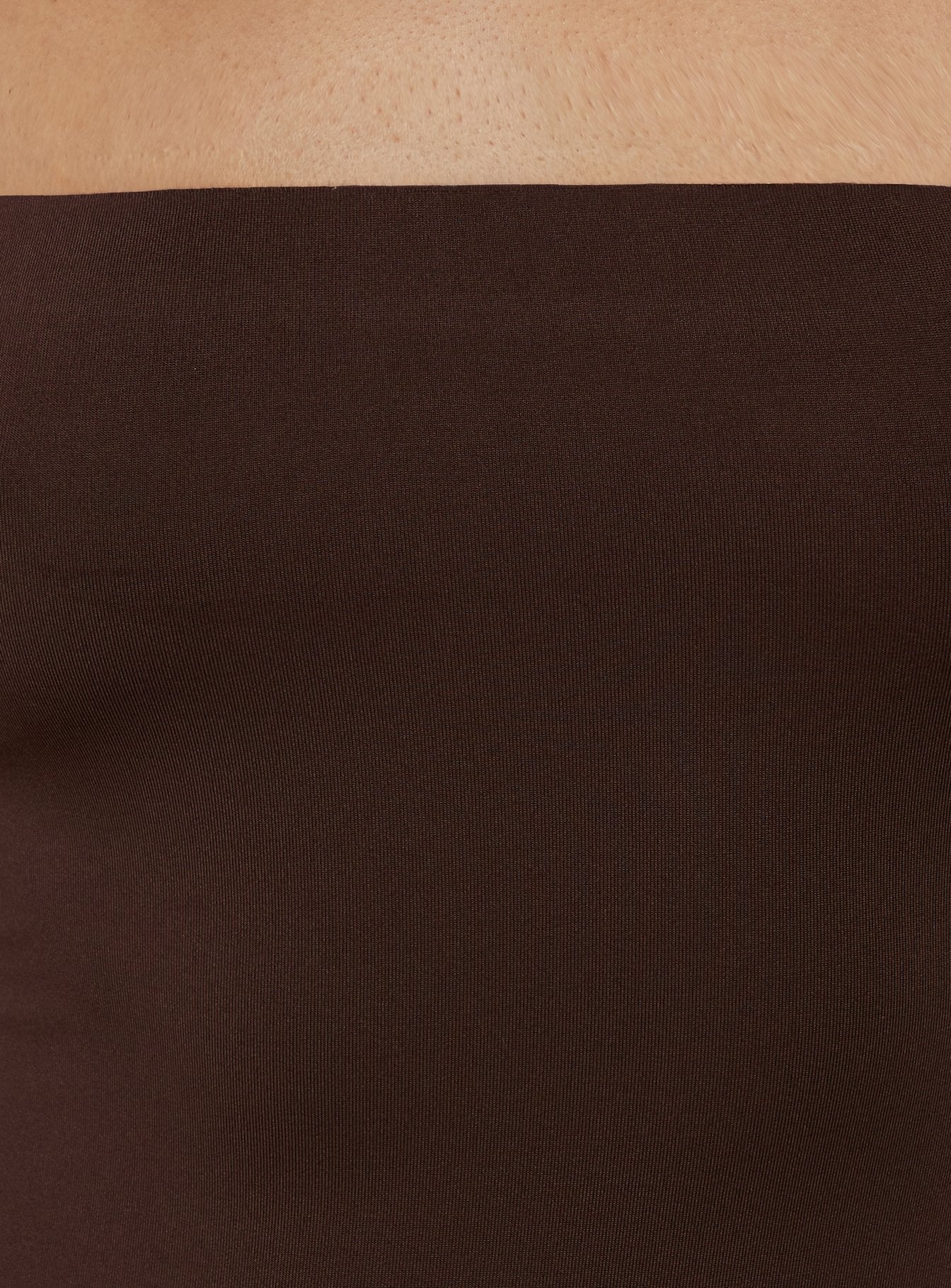 Ophal Strapless Drop Waist Maxi Dress Brown