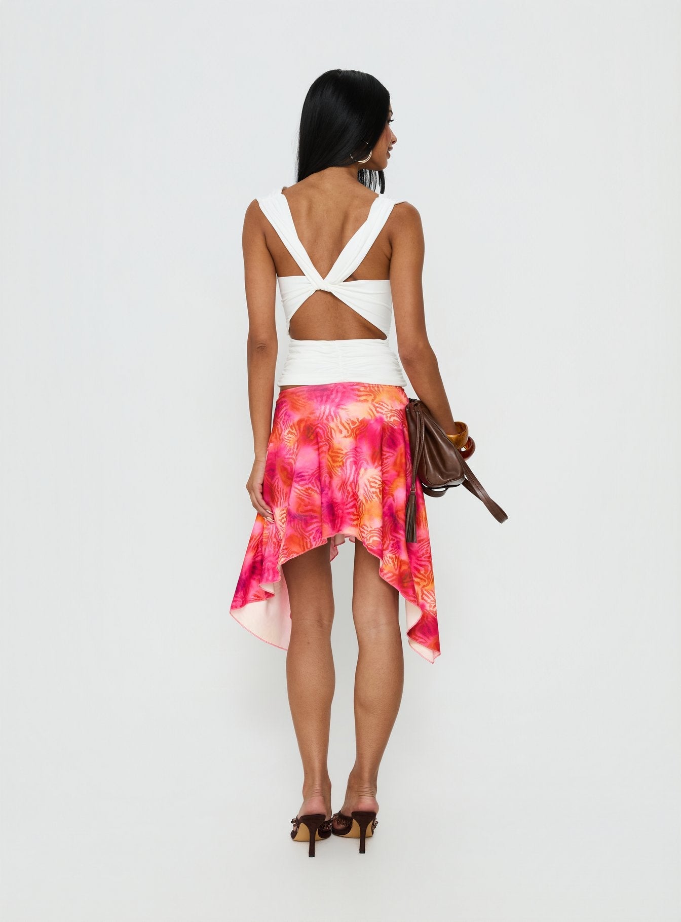 Kimberlee Asymmetrical Midi Skirt Multi