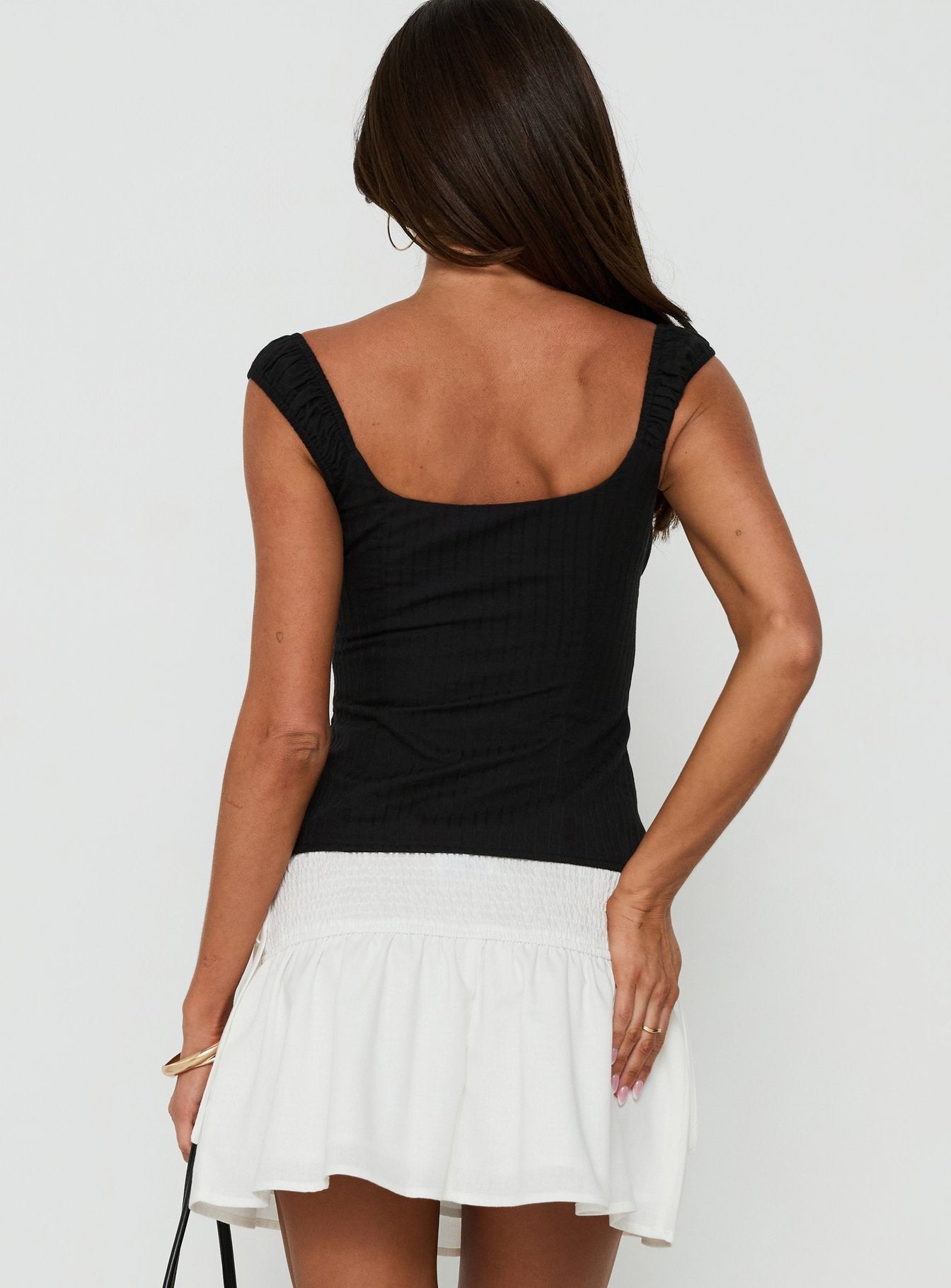 Garconne Textured Top Black