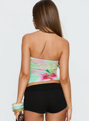 Lorren Strapless Top Multi Floral