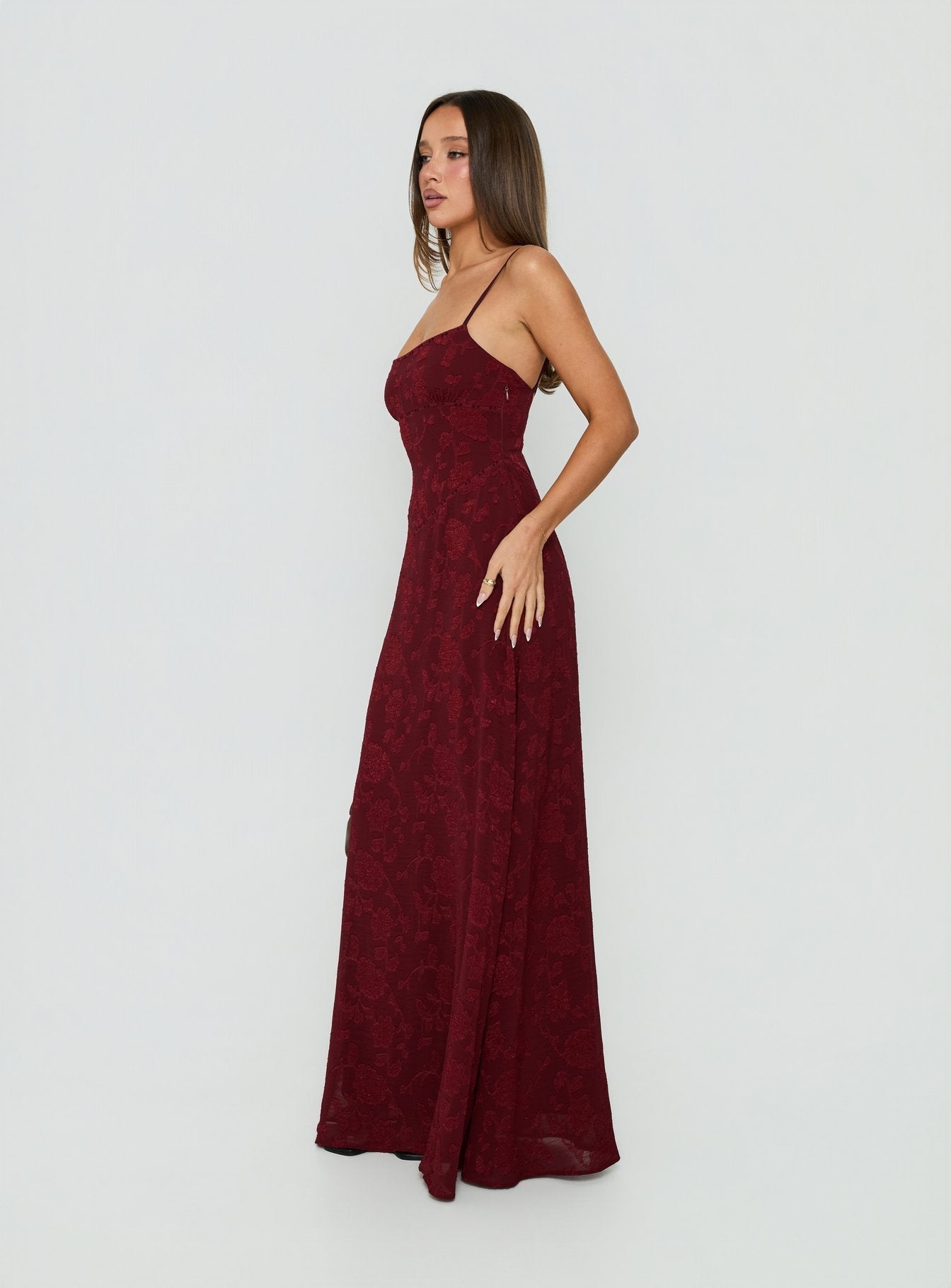 South of France Maxi Dress Burgundy