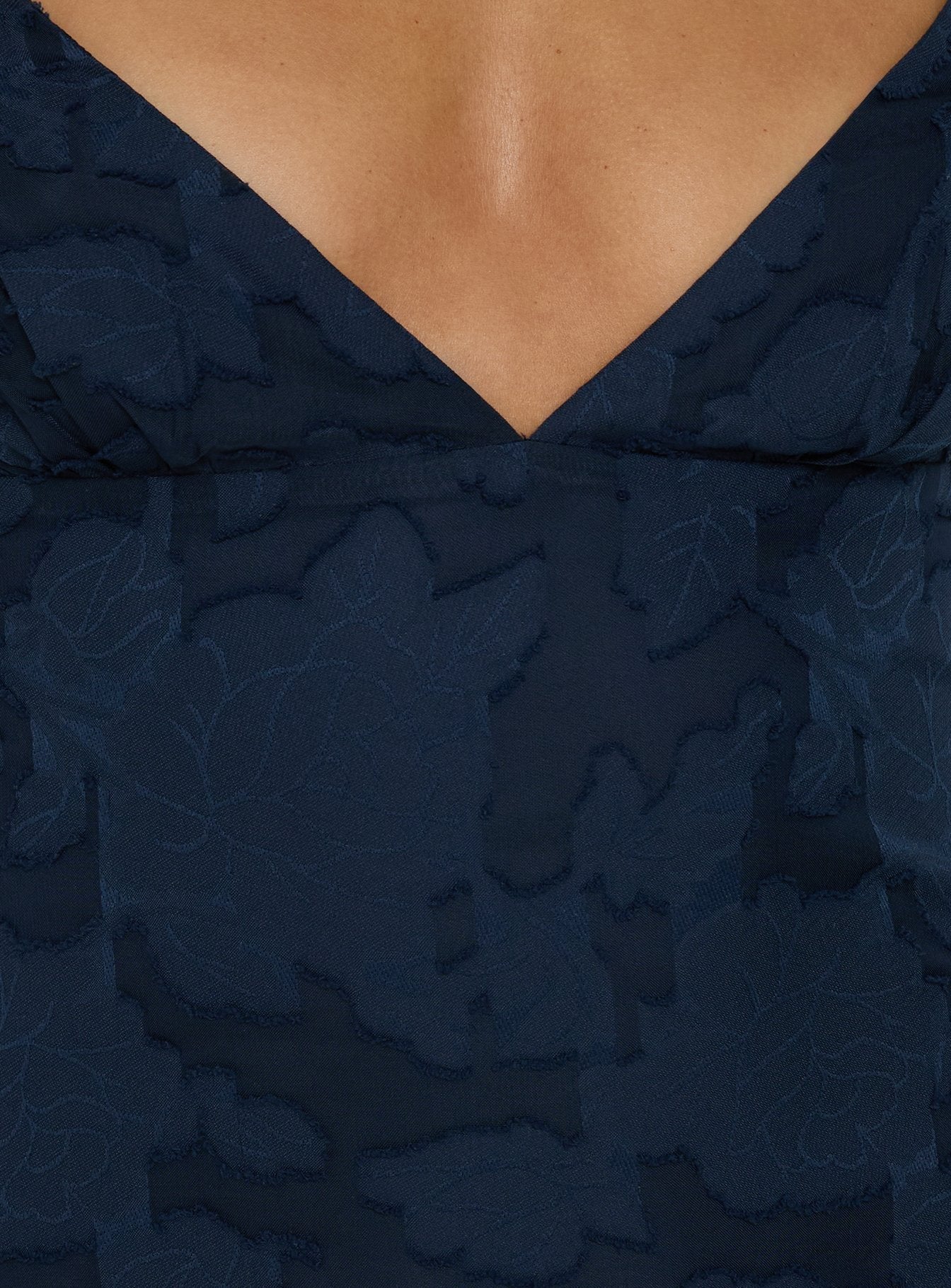 Lyricah Tiered Tie Back Maxi Dress Navy