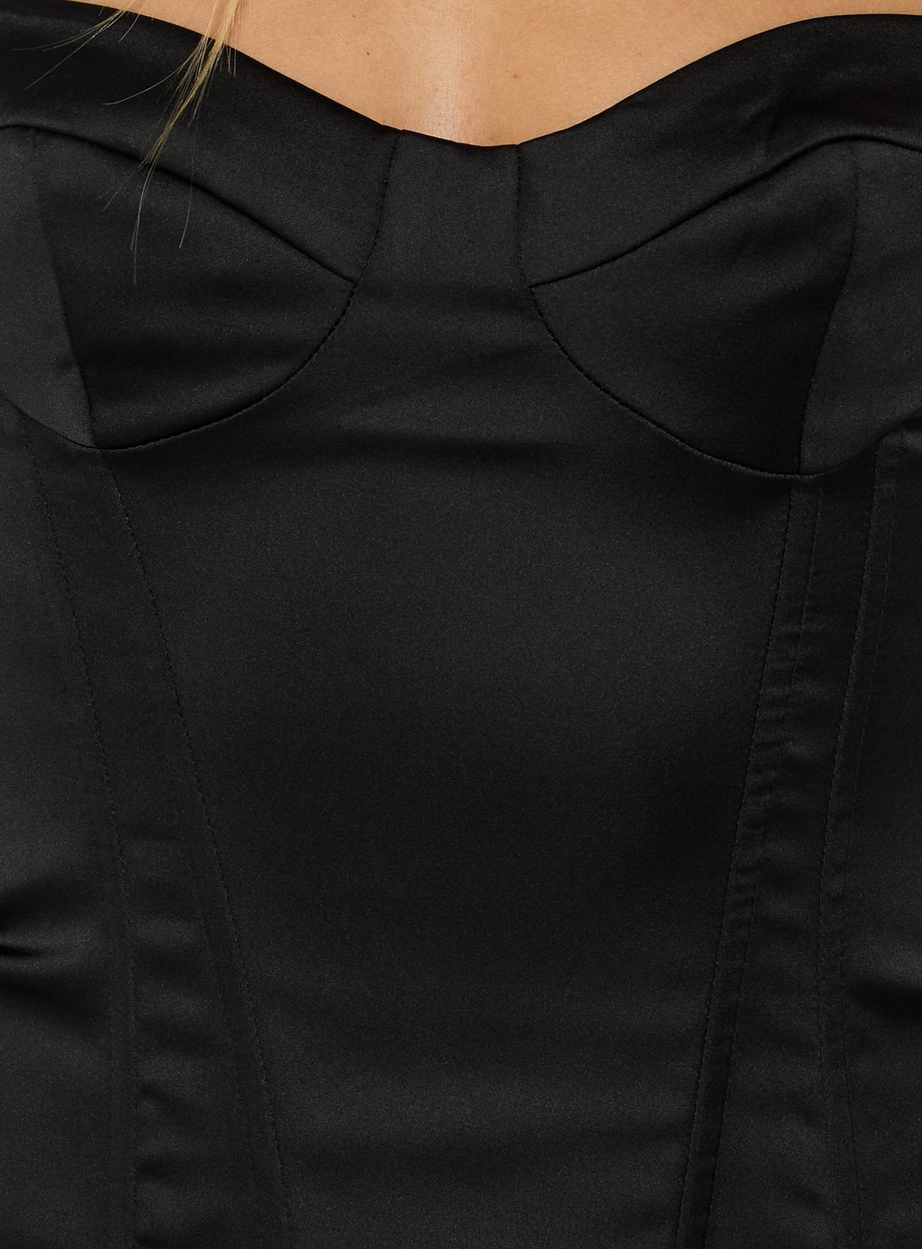 Selesta Structured Bustier Top Black