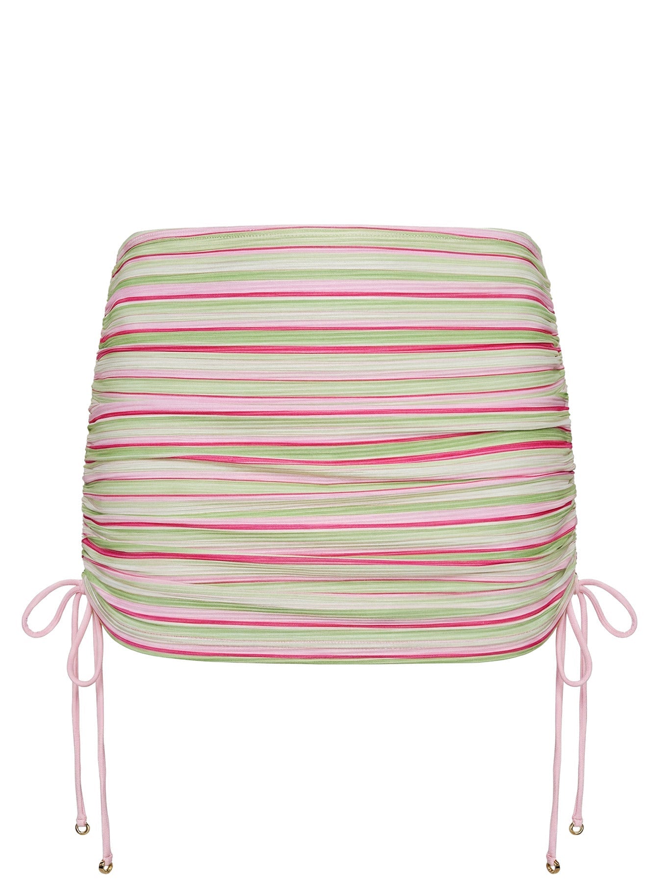 Marjie Ruched Sarong Green / Pink Stripe