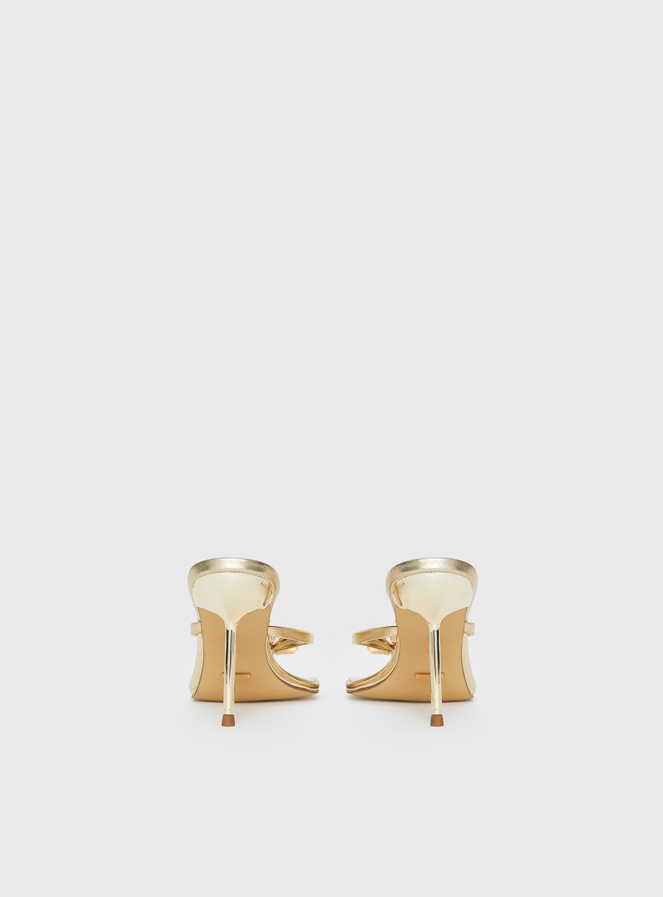 Billini Dalella Thong Heels Gold Metallic