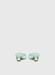 Little Italy Diamante Detail Thong Heels Aqua
