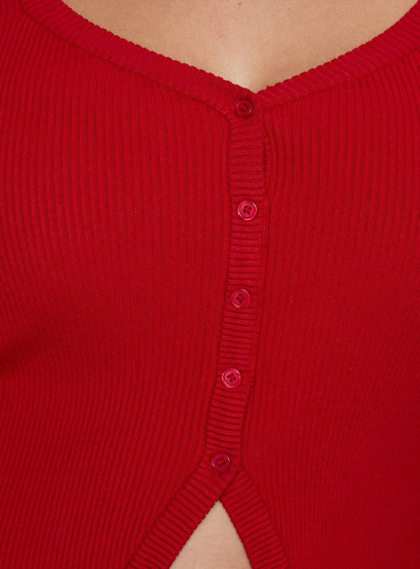 Sorenna Long Sleeve Top Red Curve