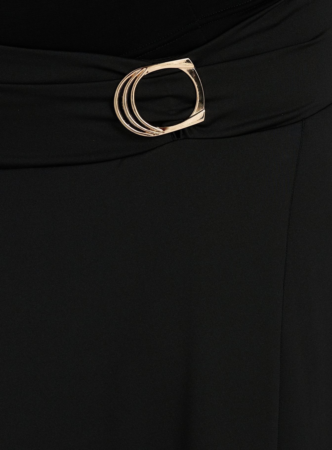 Nola Hardware Slit Maxi Skirt Black Curve