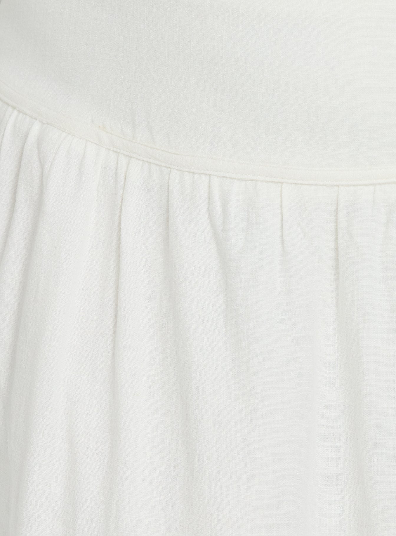 Heart Of Gold Linen Blend Midi Skirt White Curve
