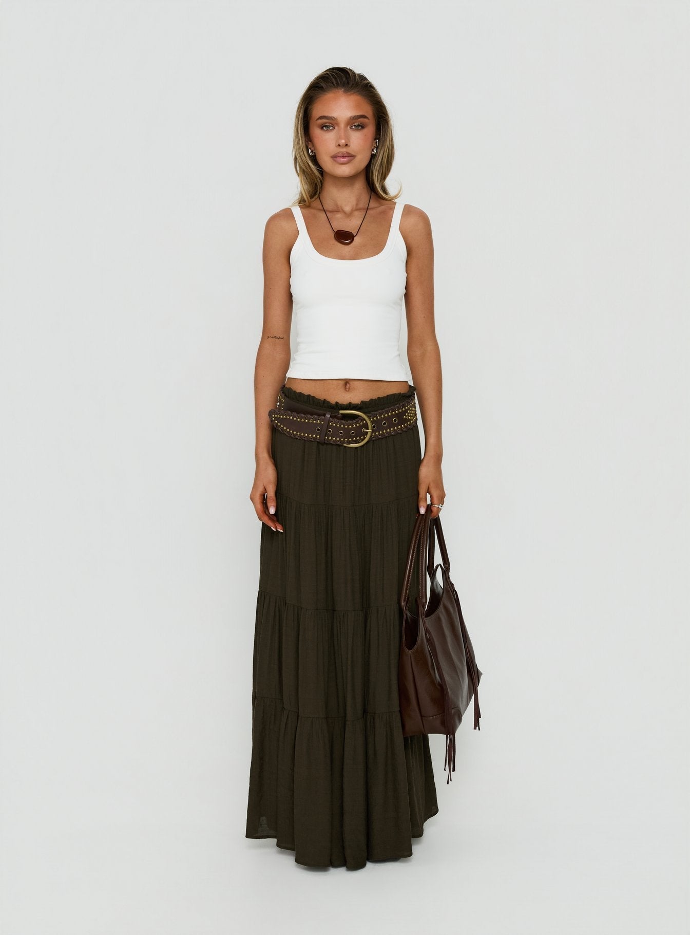 Mya Maxi Skirt Chocolate