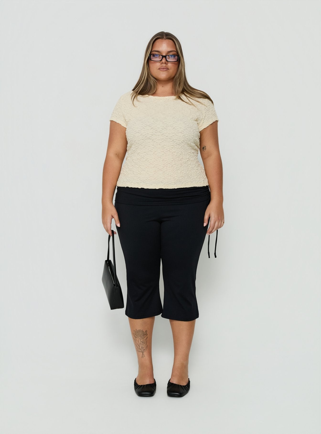 Rowann Textured Top Butter Yellow Curve