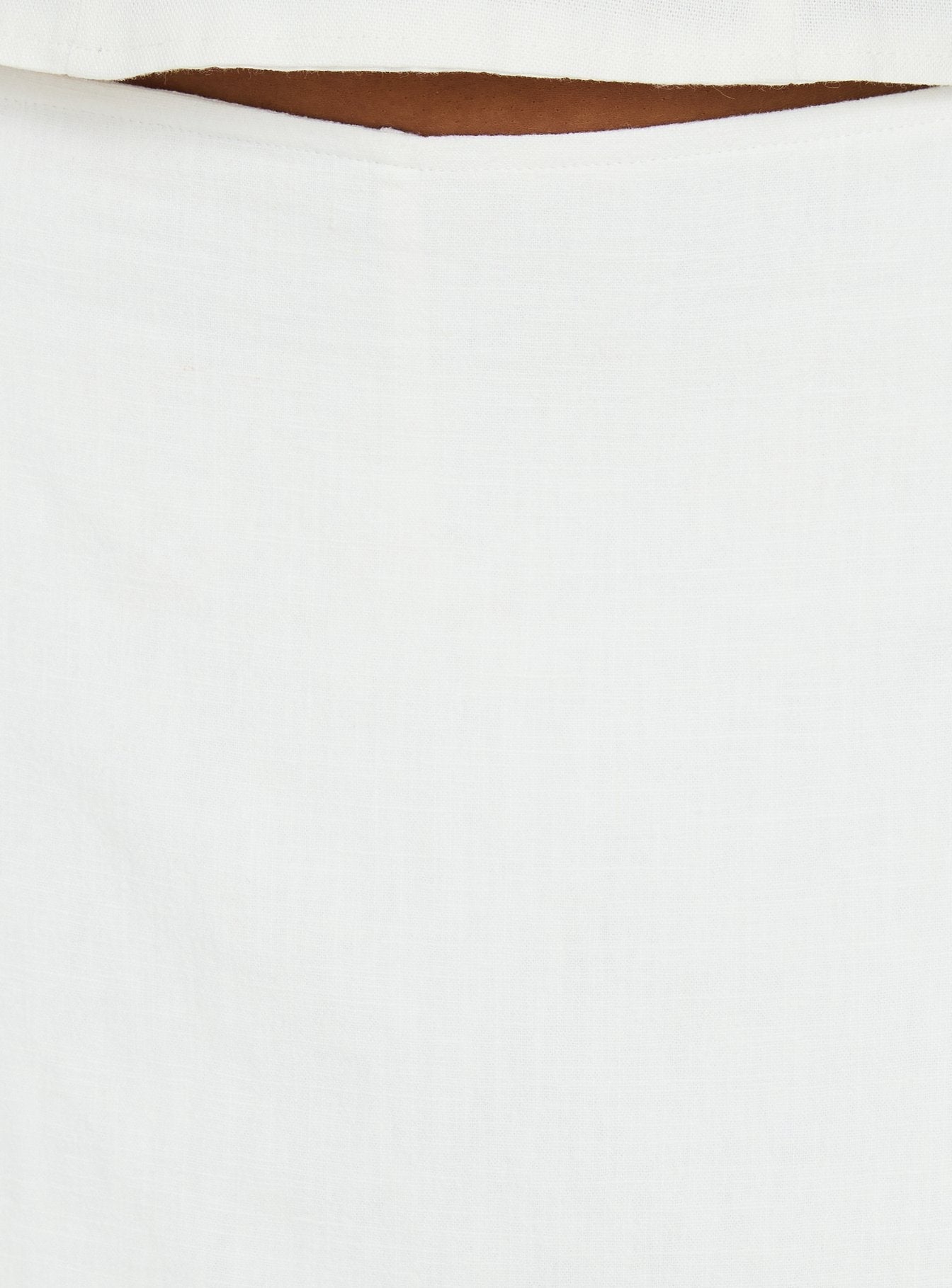 Gigi Linen Blend Skort White