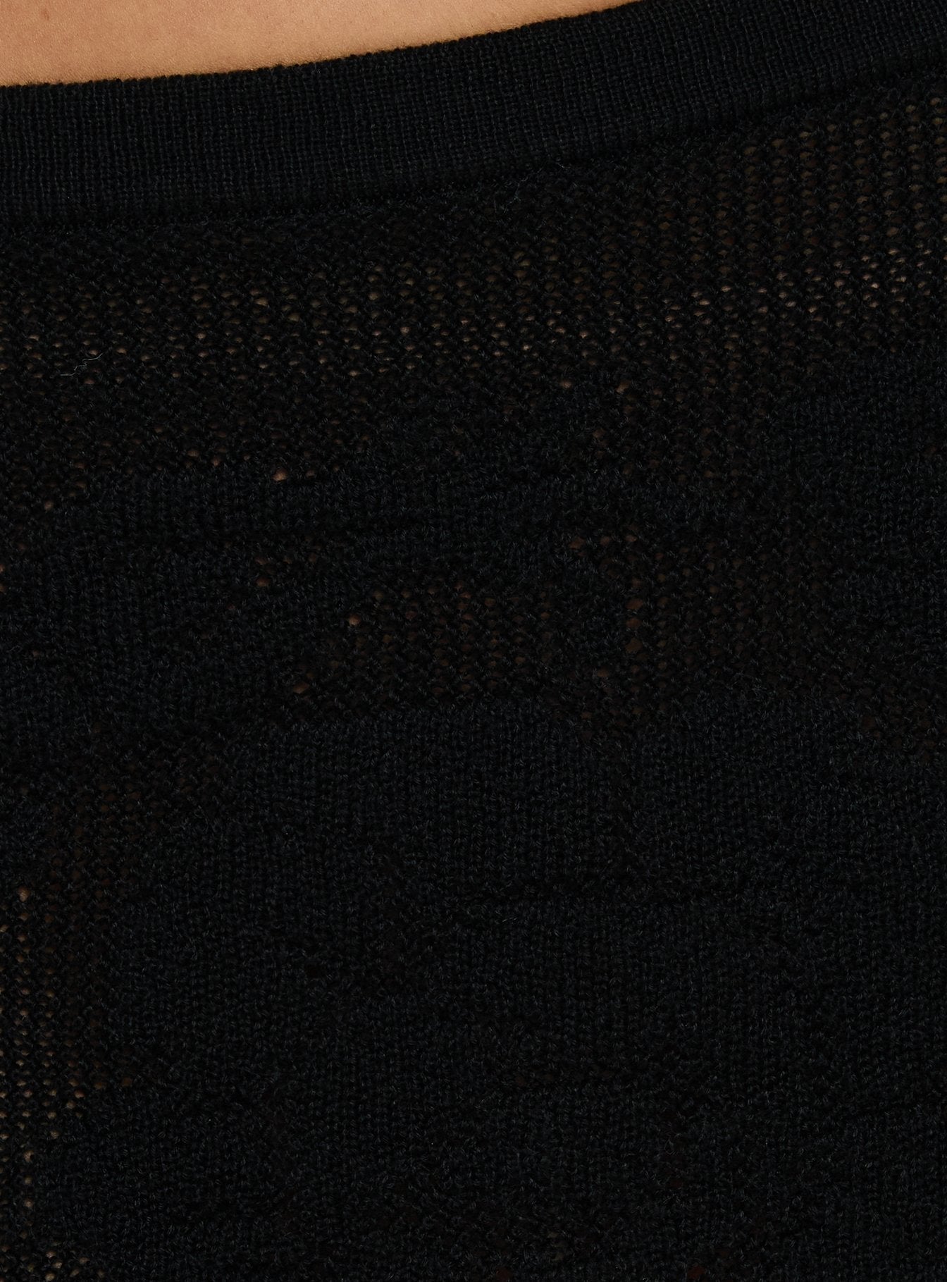 Roziana Crochet Mini Skirt Black