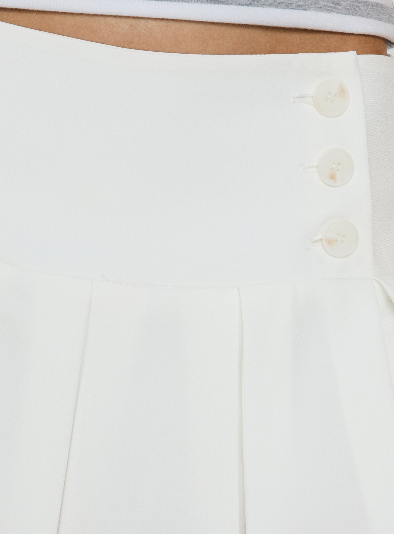 Raynah Micro Pleated Mini Skort White