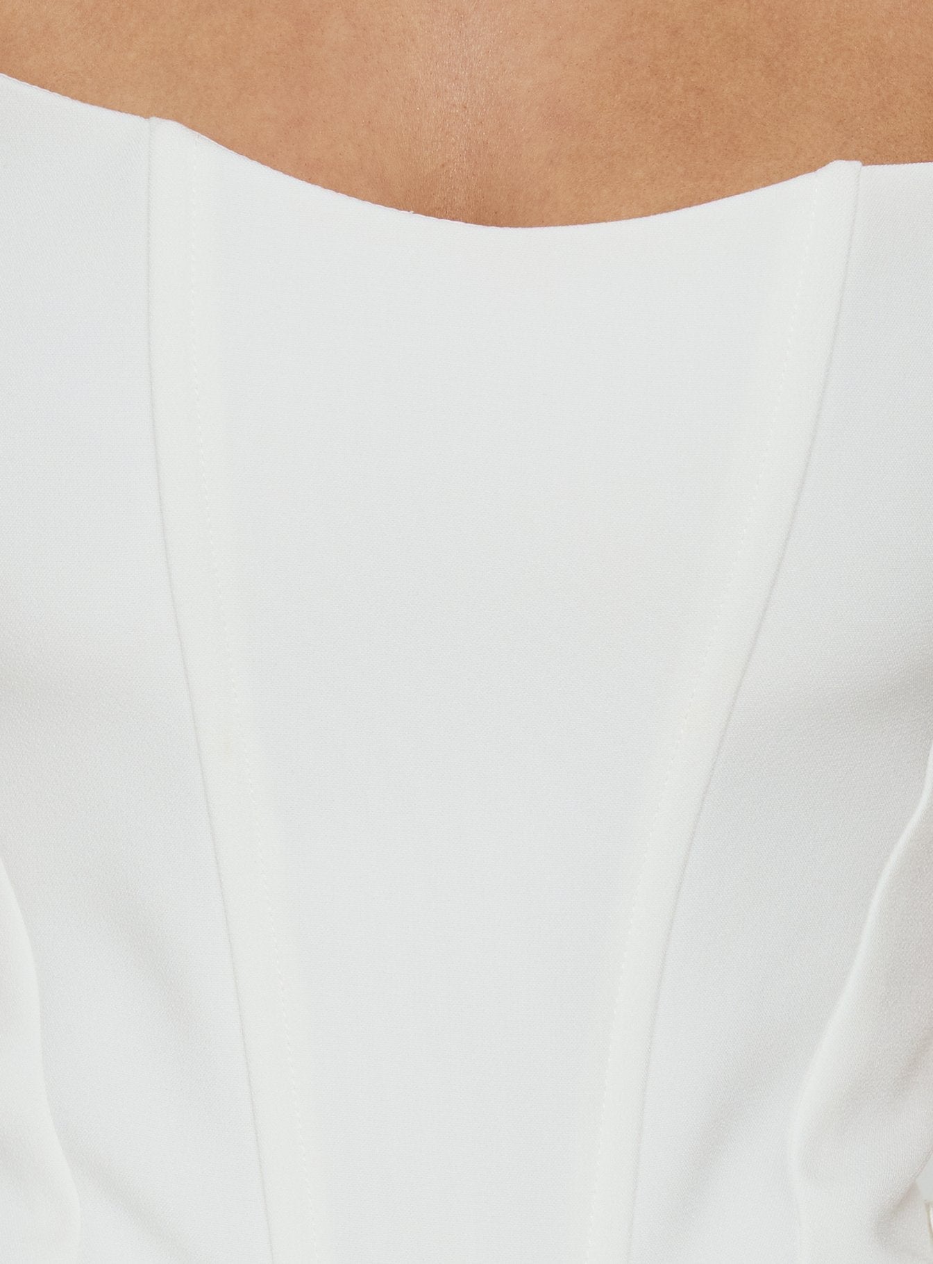 Ryana Corset Drape Maxi Dress White