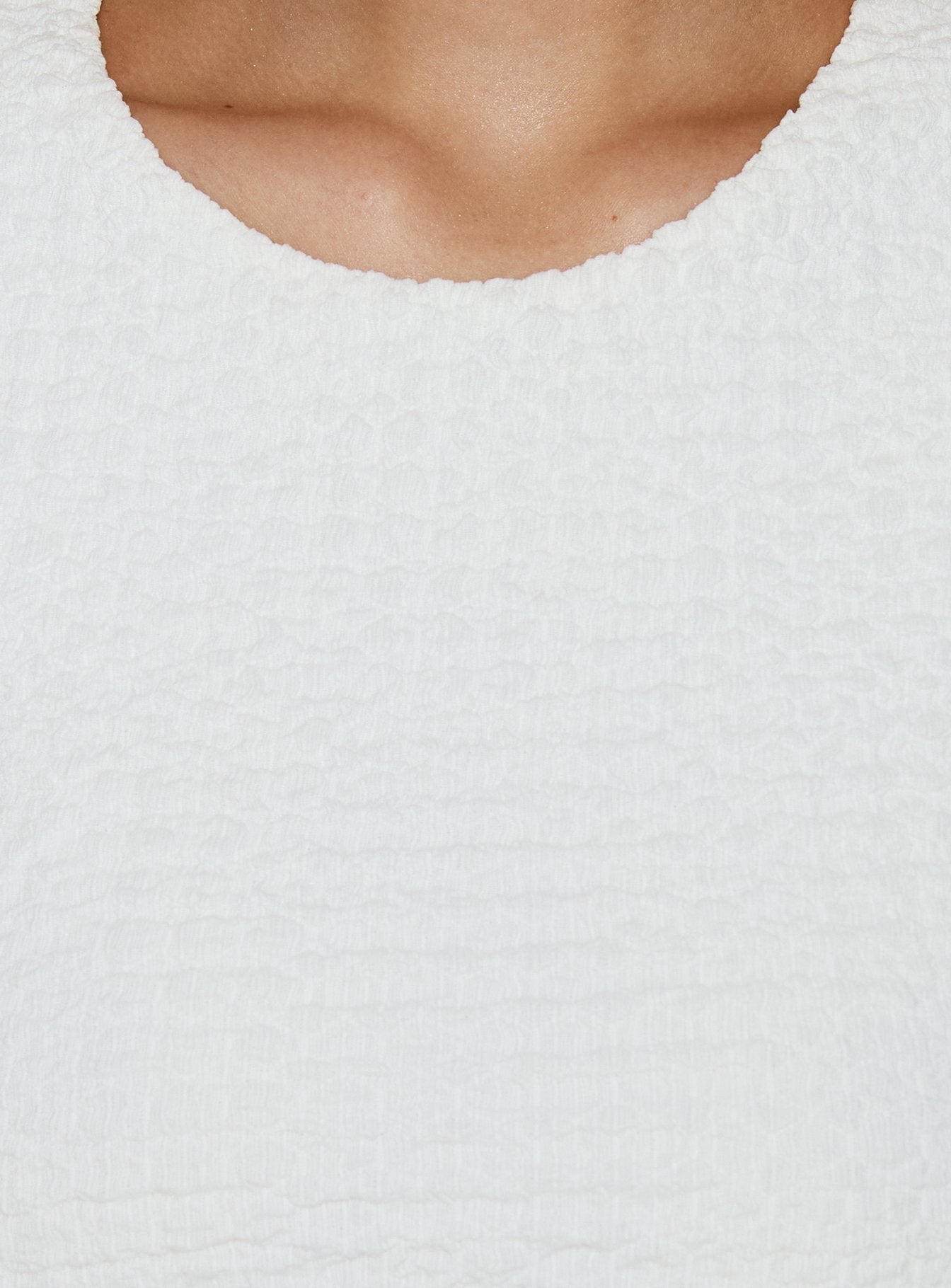 Feel So Close Textured Top White