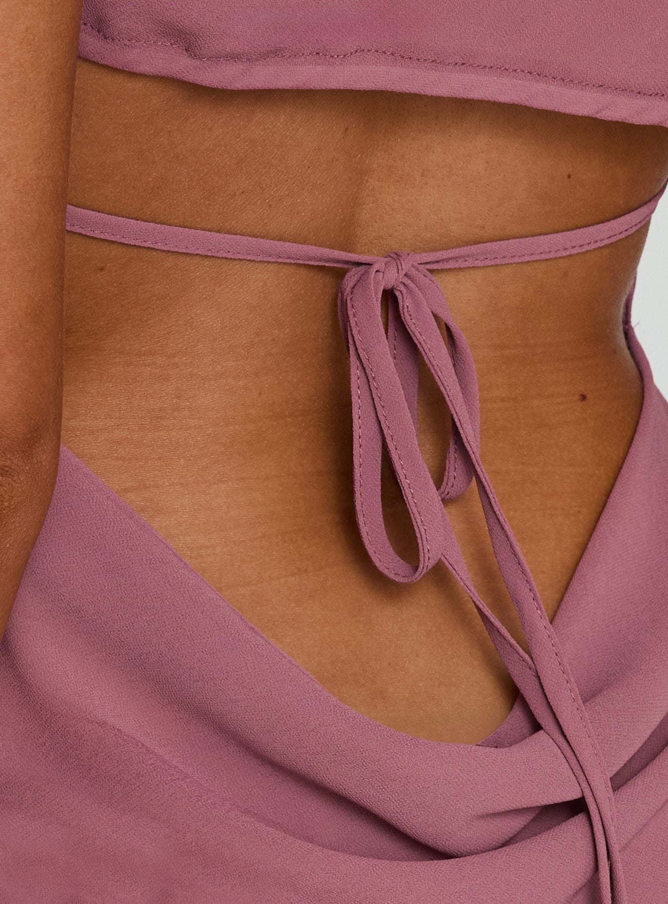 Vianna One Shoulder Foldover Detail Top Pink