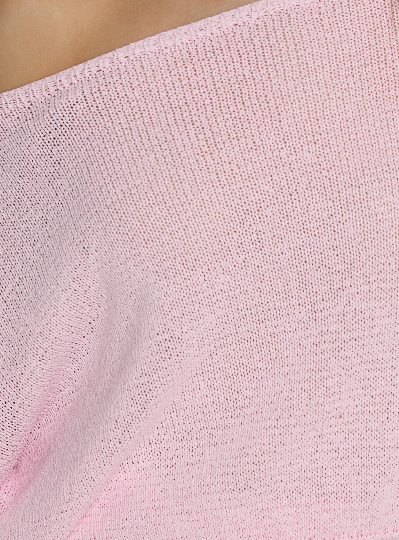 Xaria Off Shoulder Knit Sweater Pink