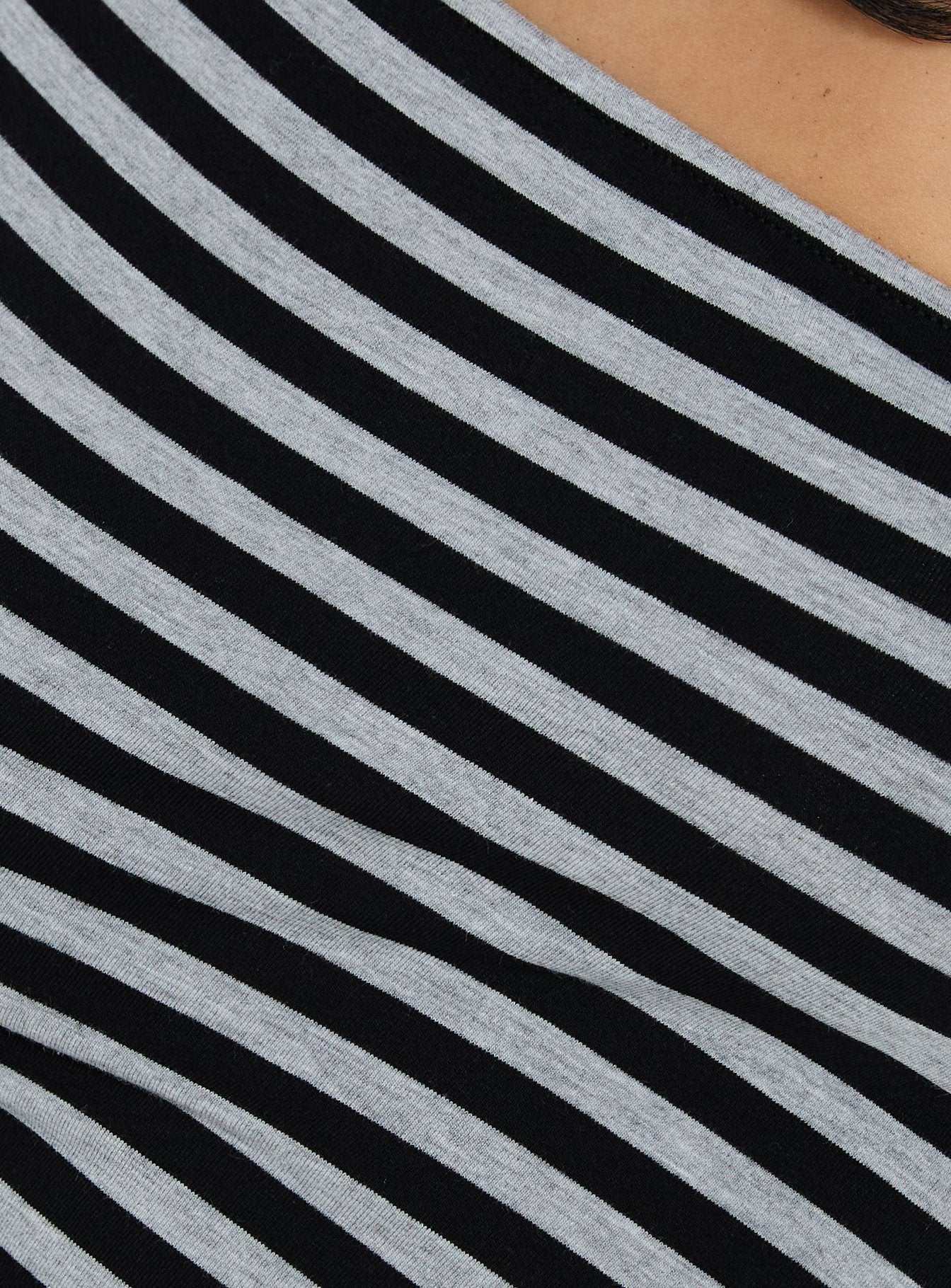 Lost Connection One Shoulder Top Multi Stripe