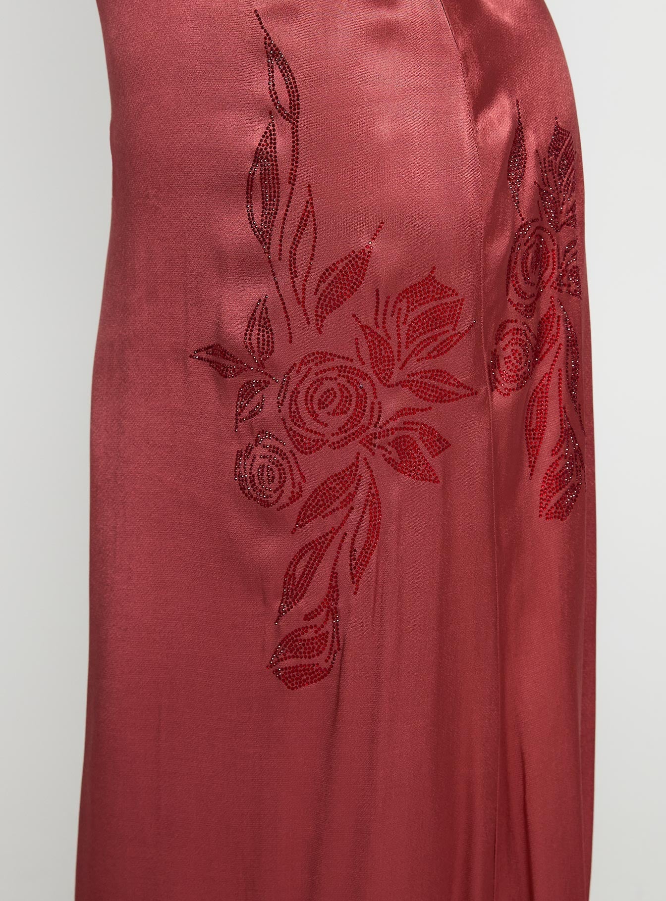 Catch You Up Beaded Maxi Dress Red