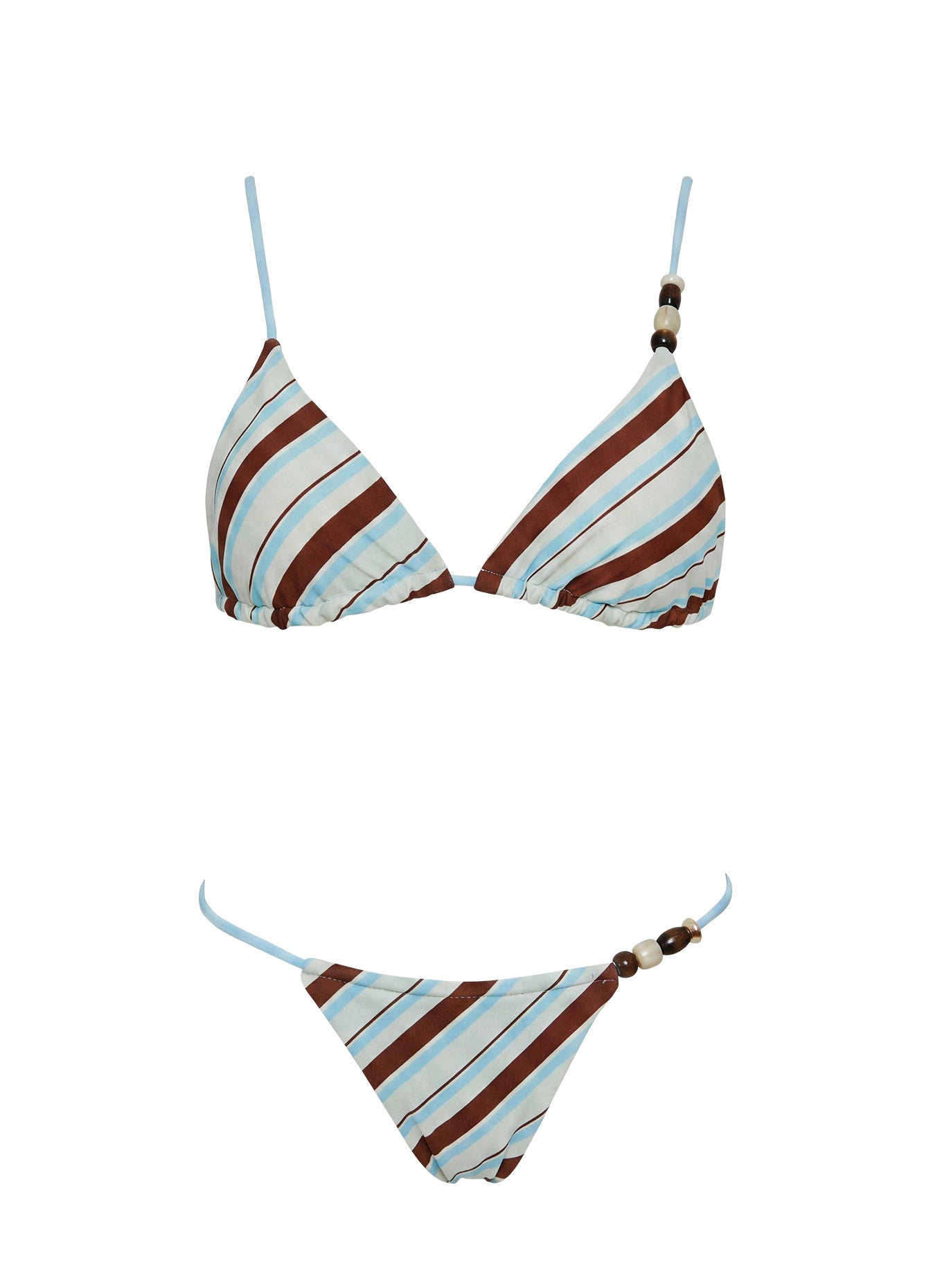 Wildfire Waves Beaded Bikini Bottoms Blue Multi Stripe
