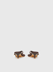 Ginnia Shell Detail Thong Heels Chocolate