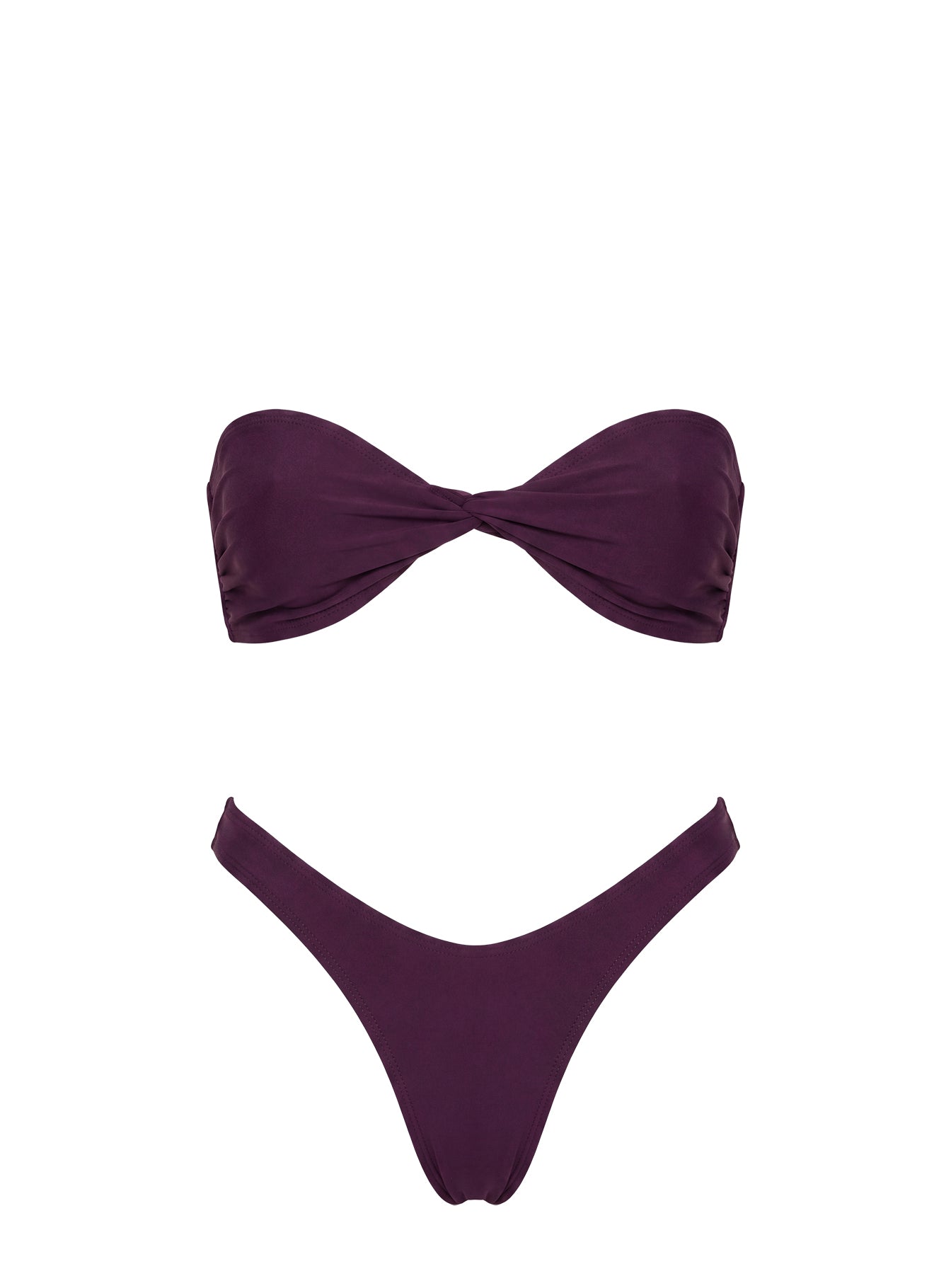 Tamrali Bandeau Bikini Top Purple