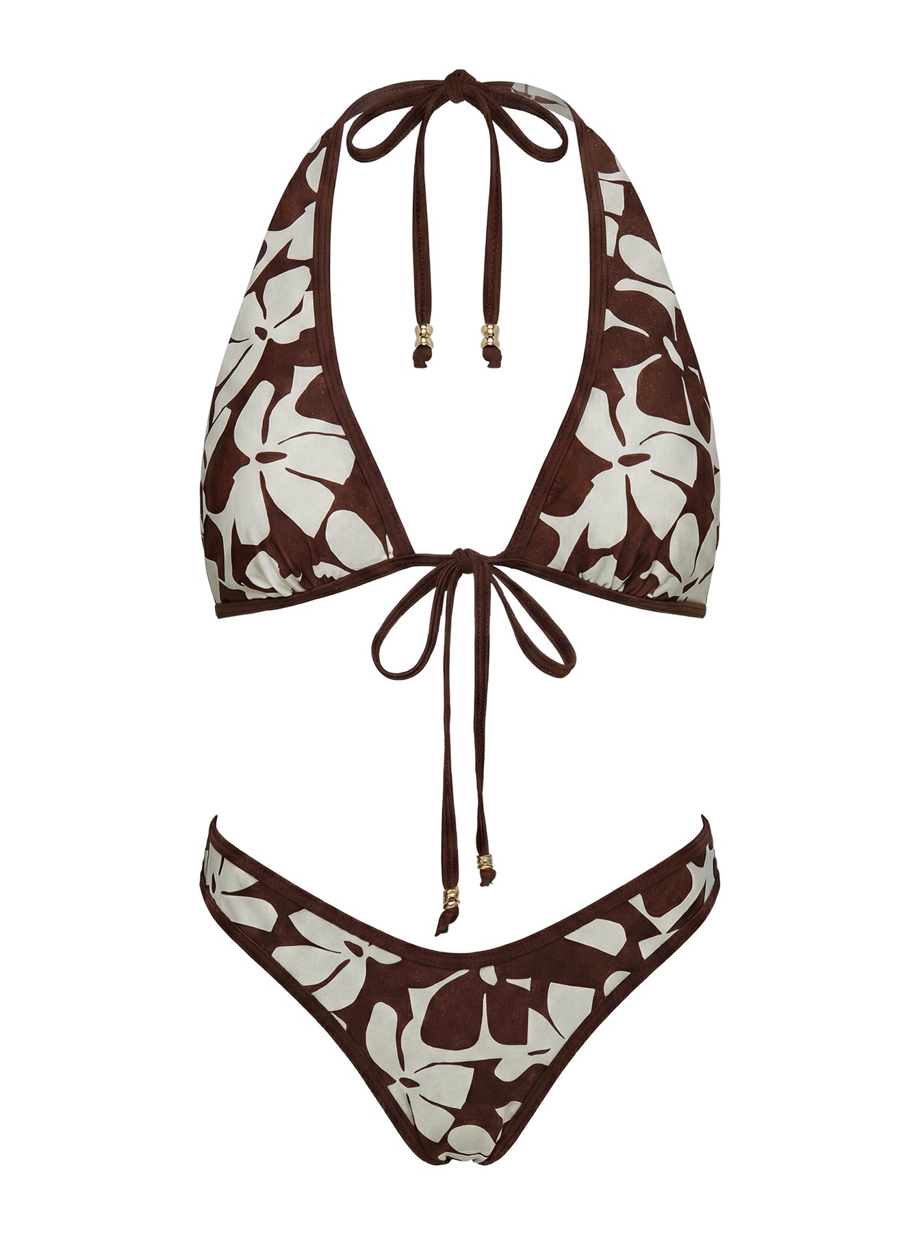 Honey Tide Bikini Bottoms Brown Floral
