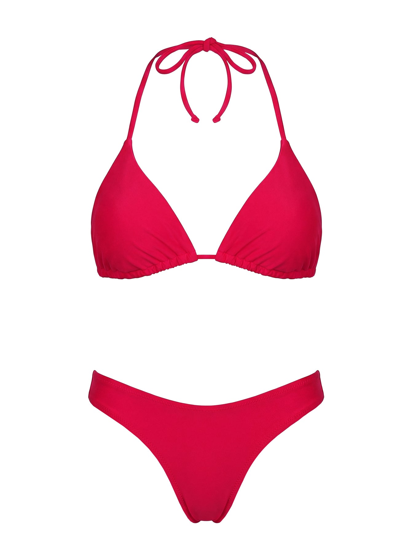 Jenner Triangle Bikini Top Red