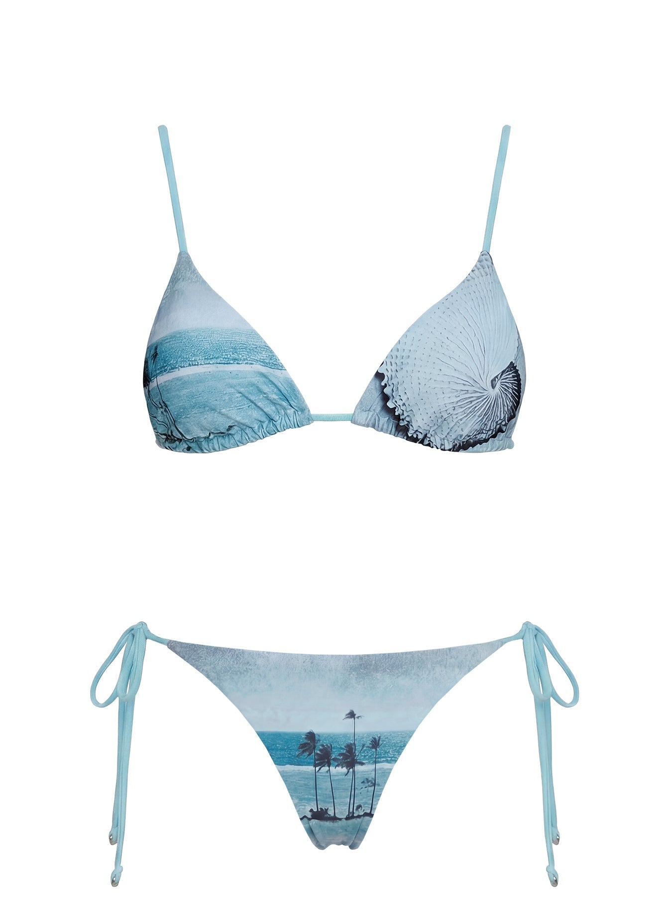 Sunset Siren Triangle Bikini Top Blue