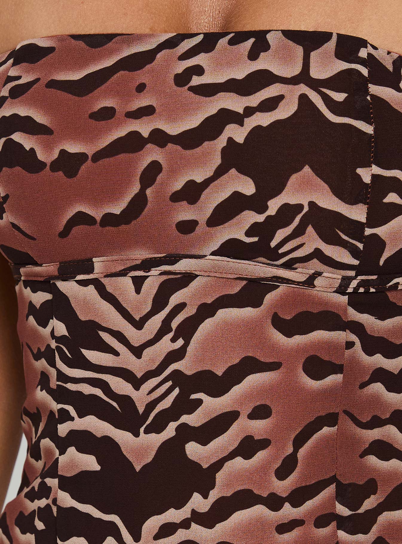 Tipsy Strapless Top Animal Multi
