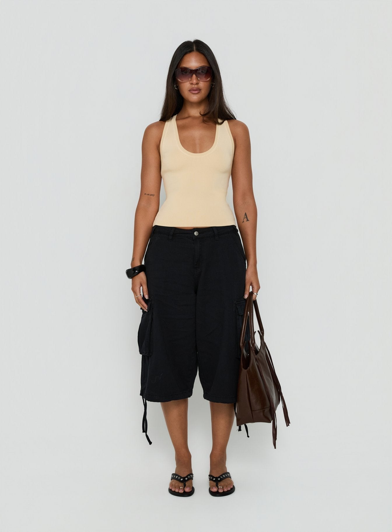Solanah Knit Tank Top Lemon