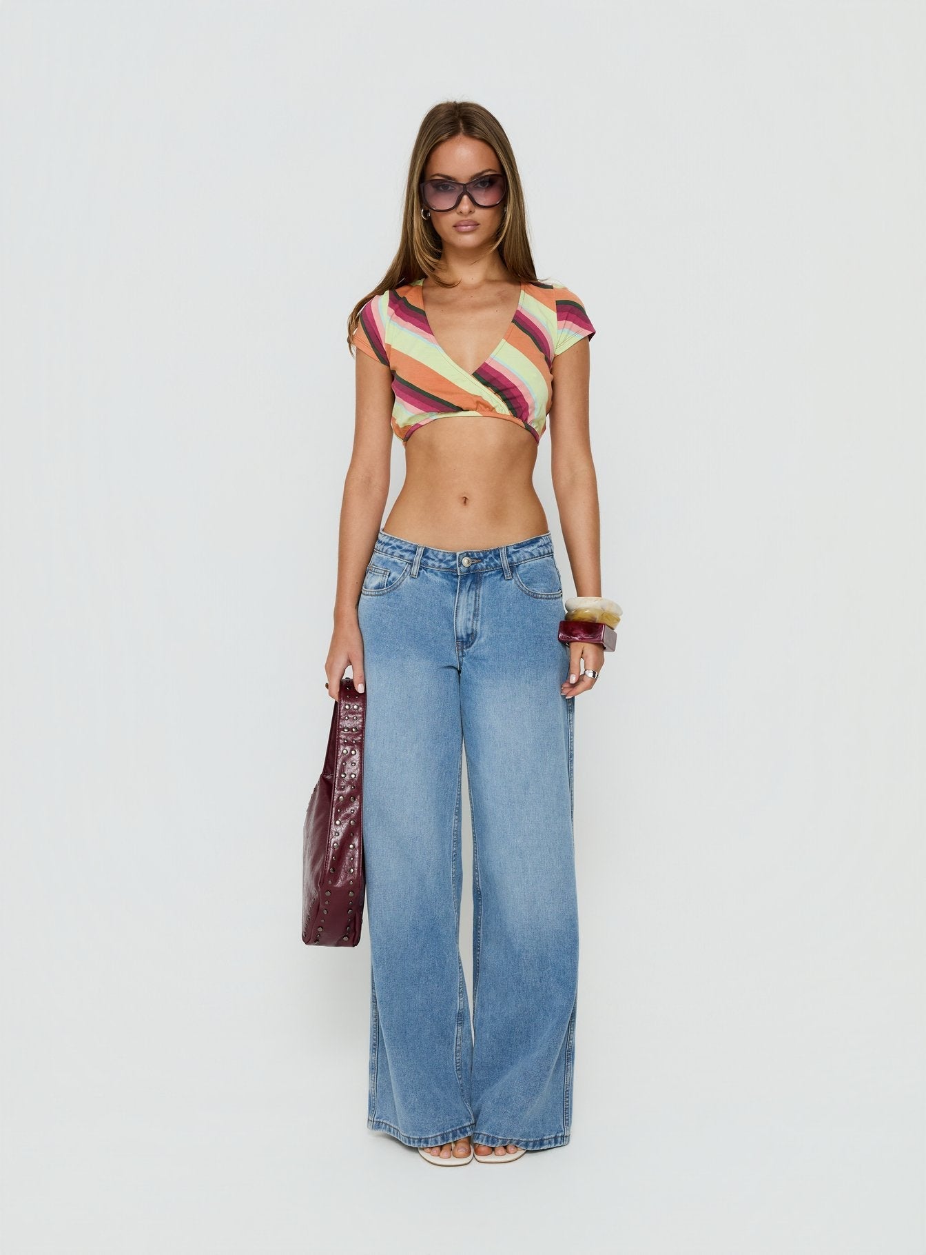 Espera Top Mixed Stripe Orange