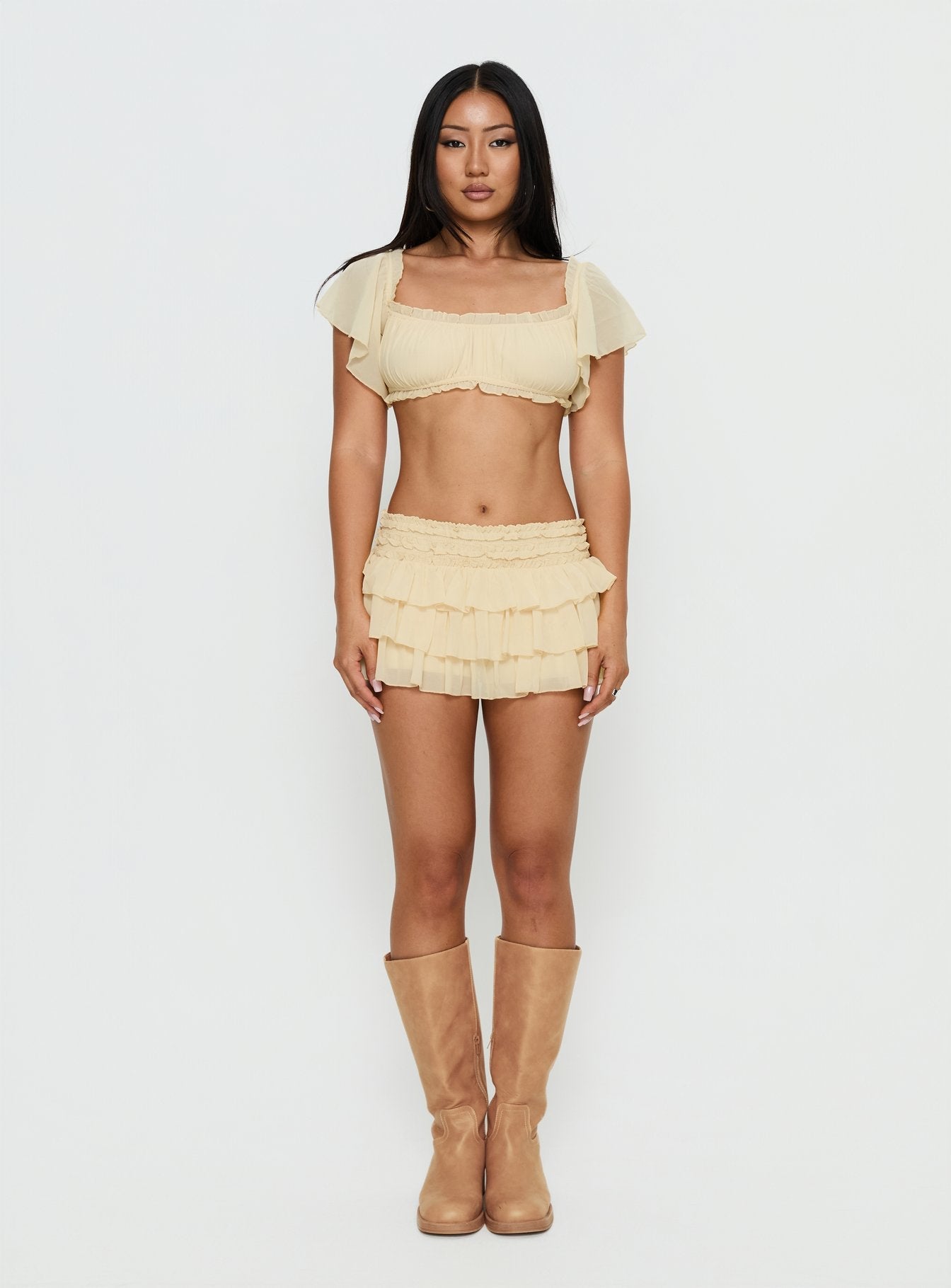 Iluminada Frill Skort Yellow