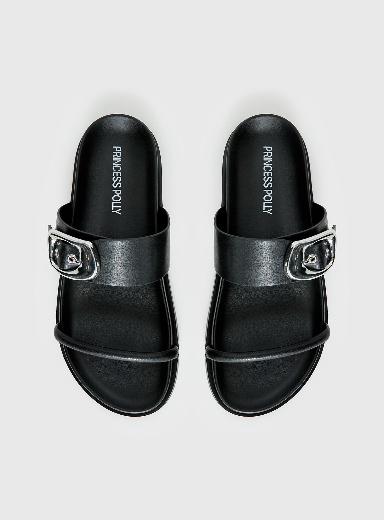 Worth It Buckle Detail Sandals Black