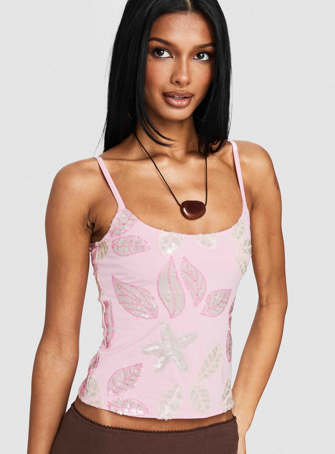 Lunavia Sequin Cami Top Pink