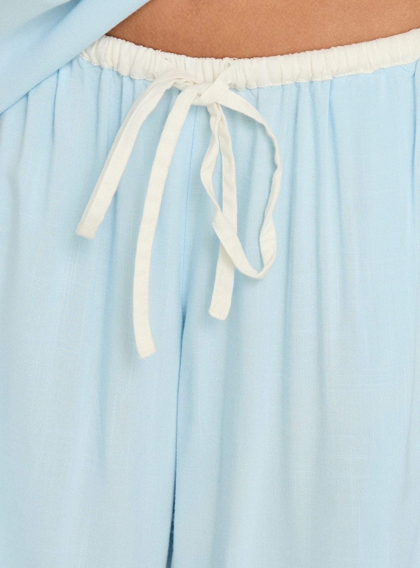 Nolei Contrast Pants Set Blue / White