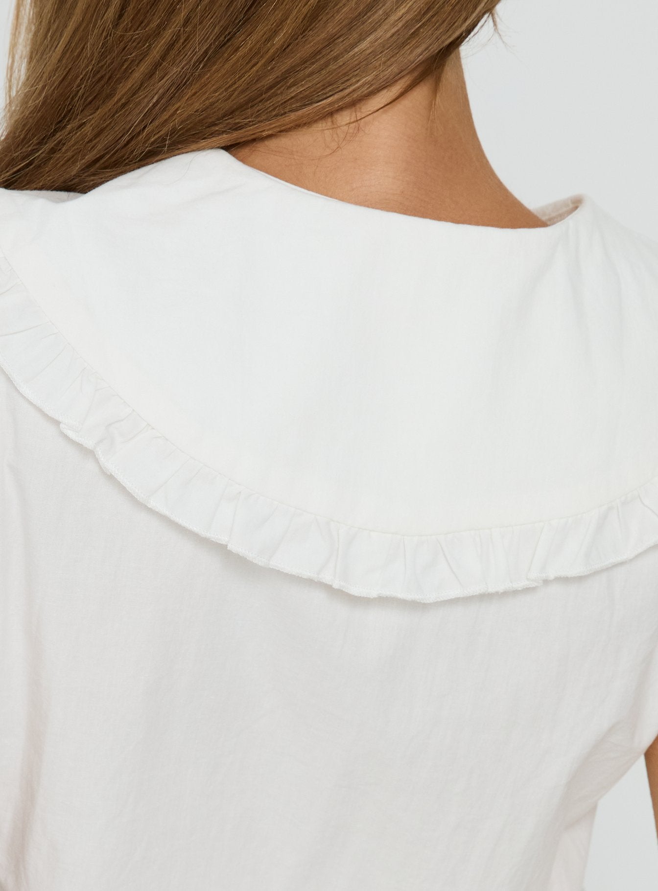 Nilufer Collared Playsuit White
