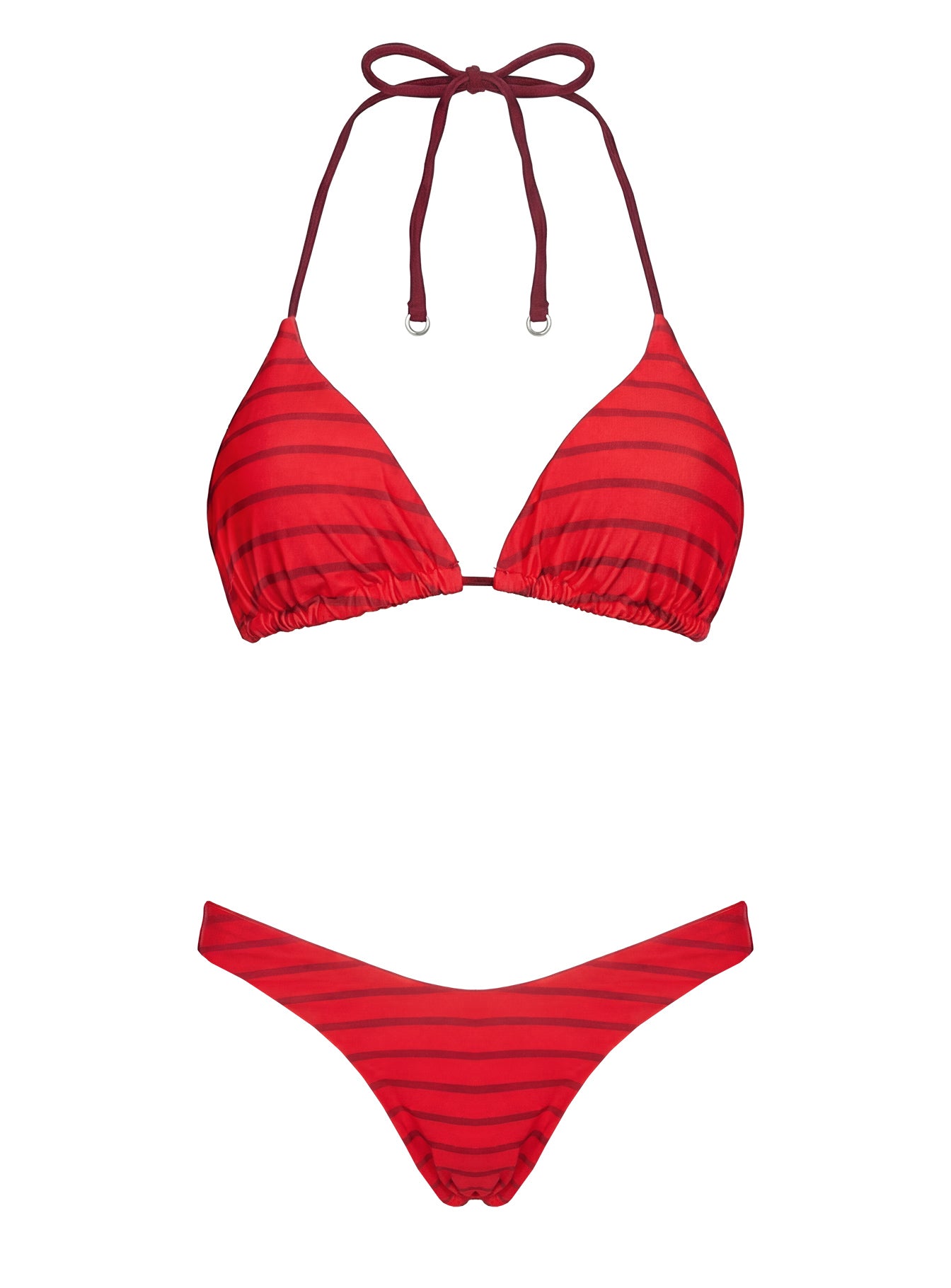 Jenner Reversible Bikini Bottom Red Polka