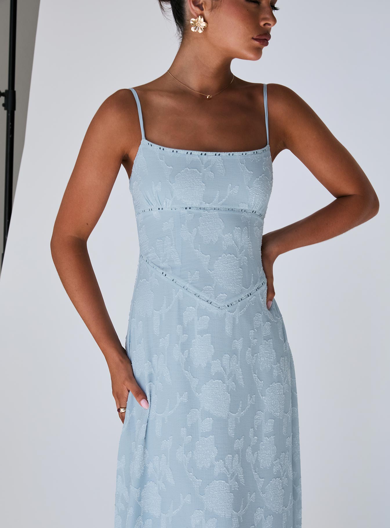 South Of France Maxi Dress Blue Petite